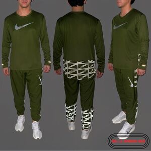 Nike Dri-Fit Miler Running Top DD5999-326 Run Division Running Pants DD6003-326